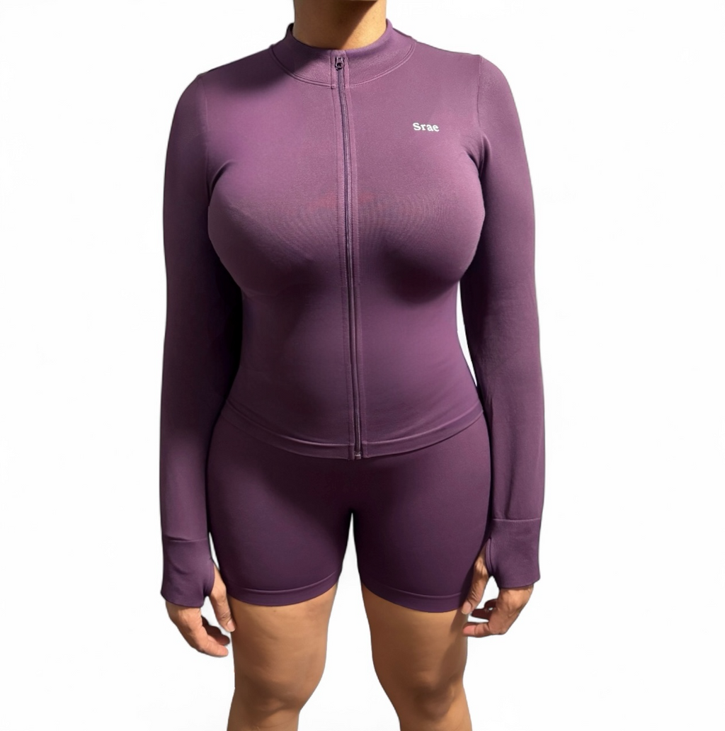Seamless Jacket and Shorts Matching Set