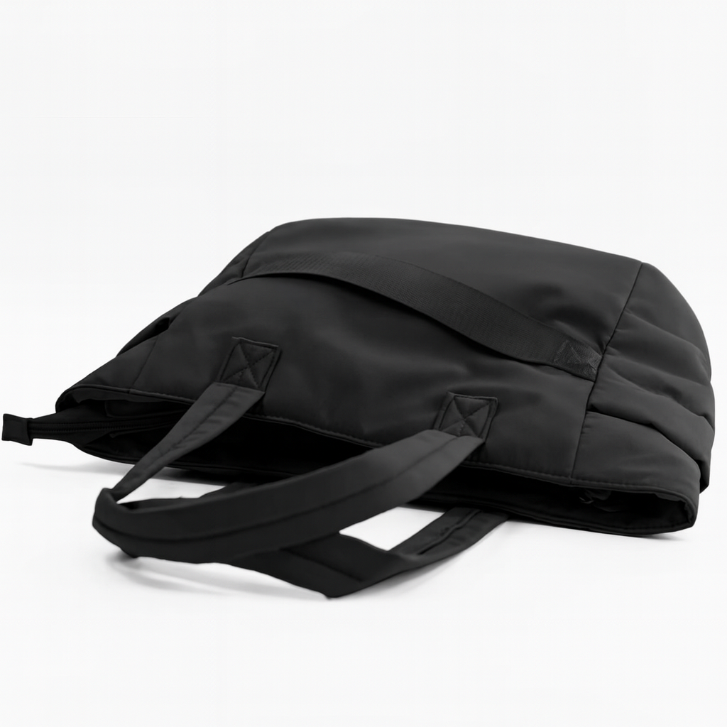 Soft Handle Puffy Tote Bag