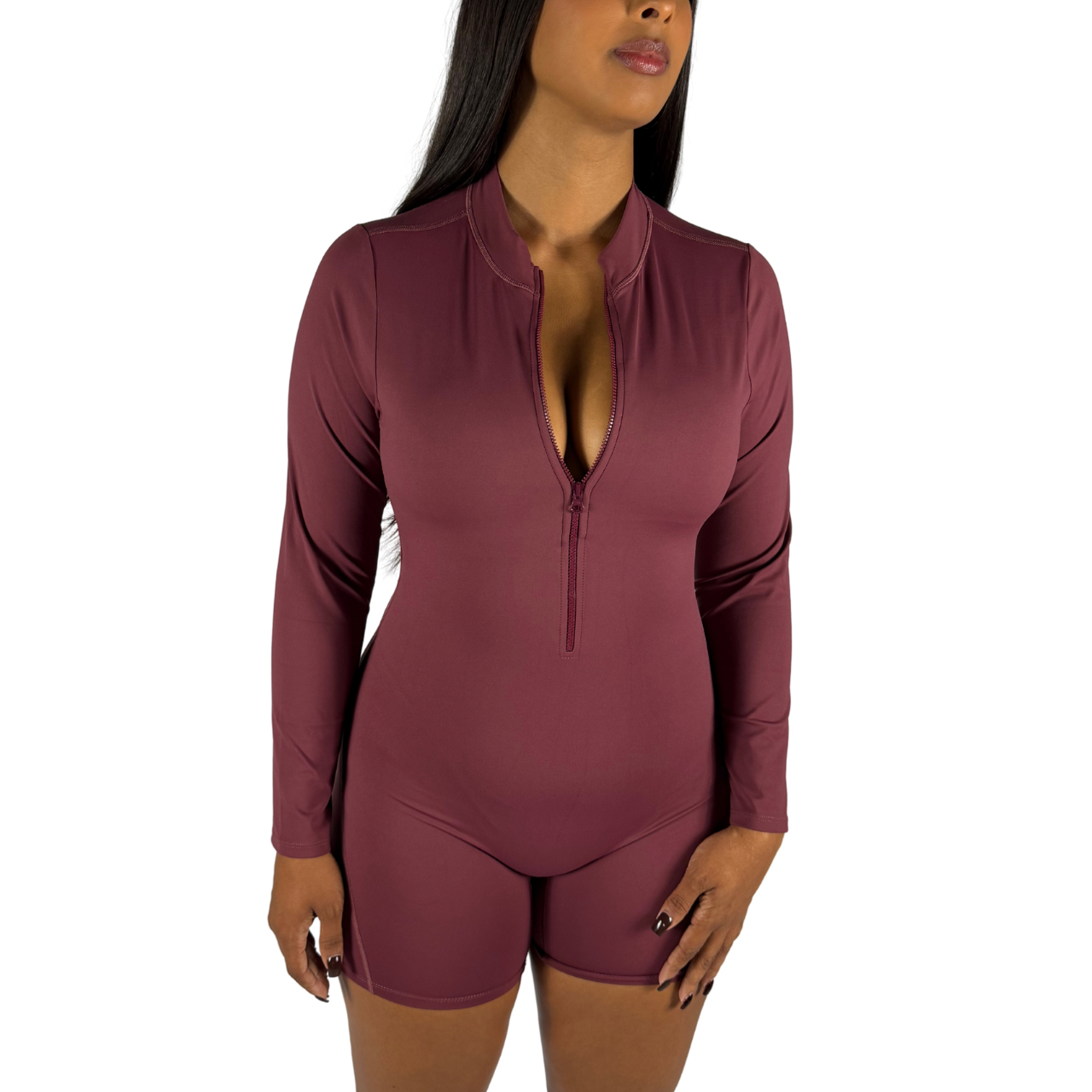 Edge Open Back Scrunch Romper