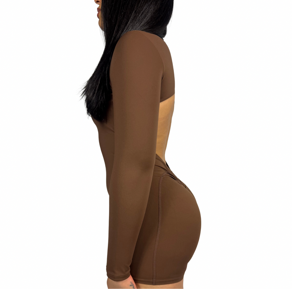 Edge Open Back Scrunch Romper