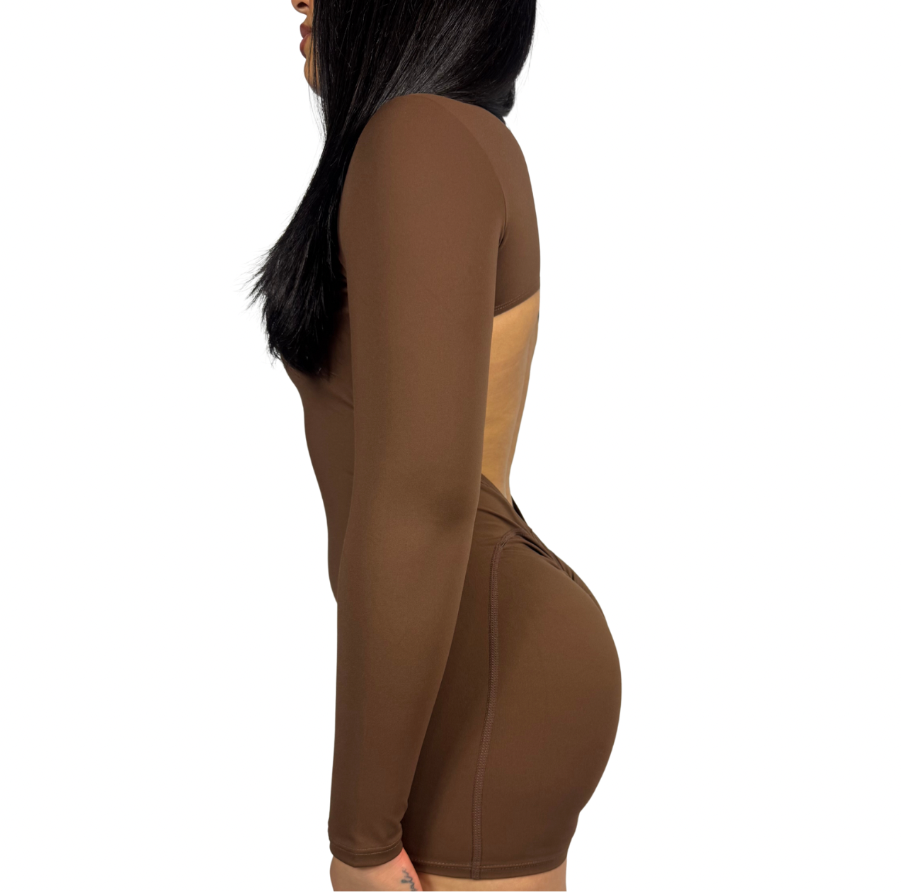 Edge Open Back Scrunch Romper