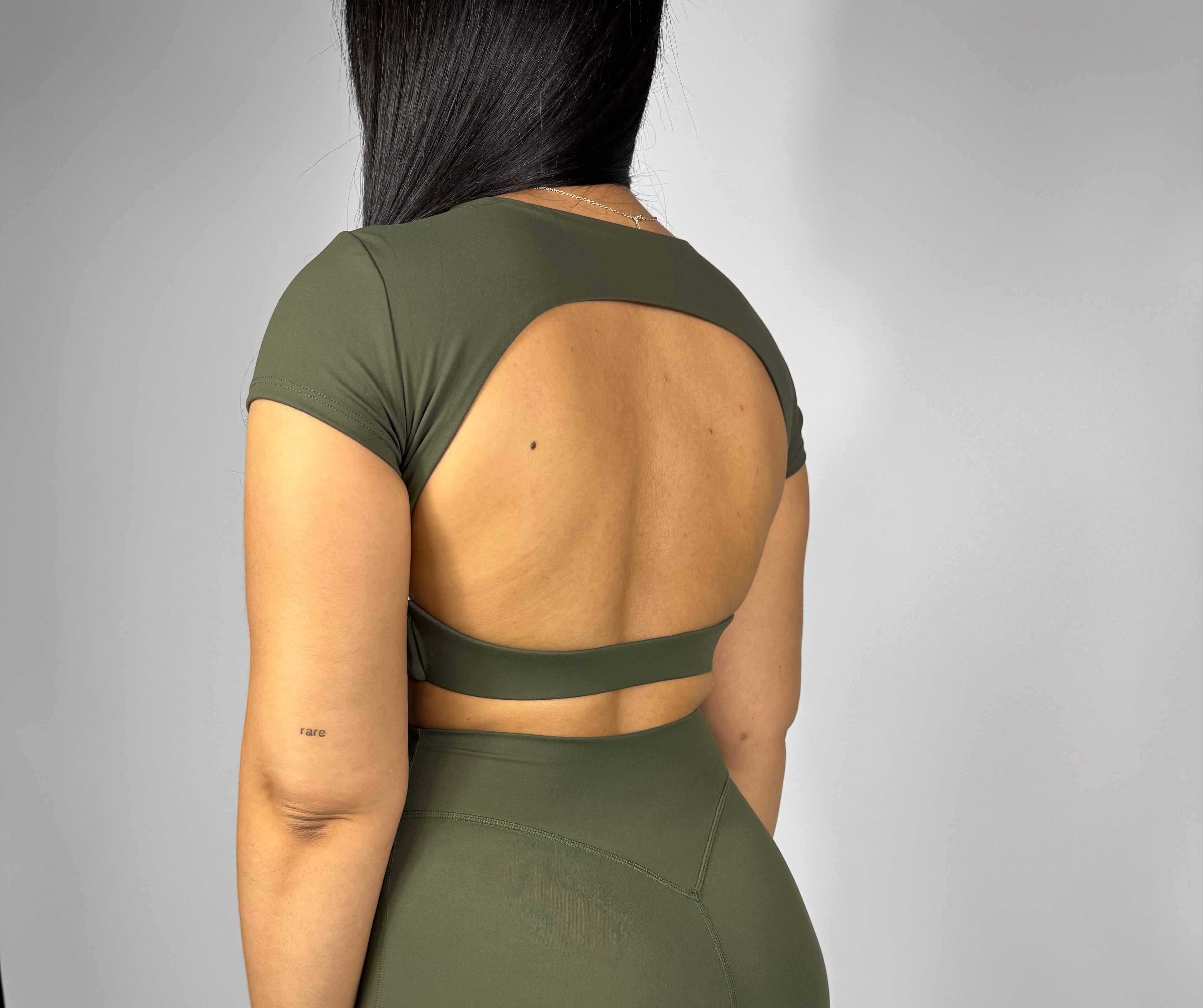SoftFlex Open Back Crop Top