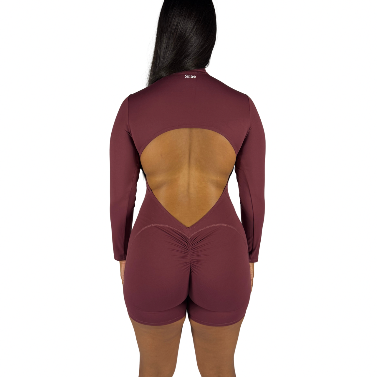 Edge Open Back Scrunch Romper