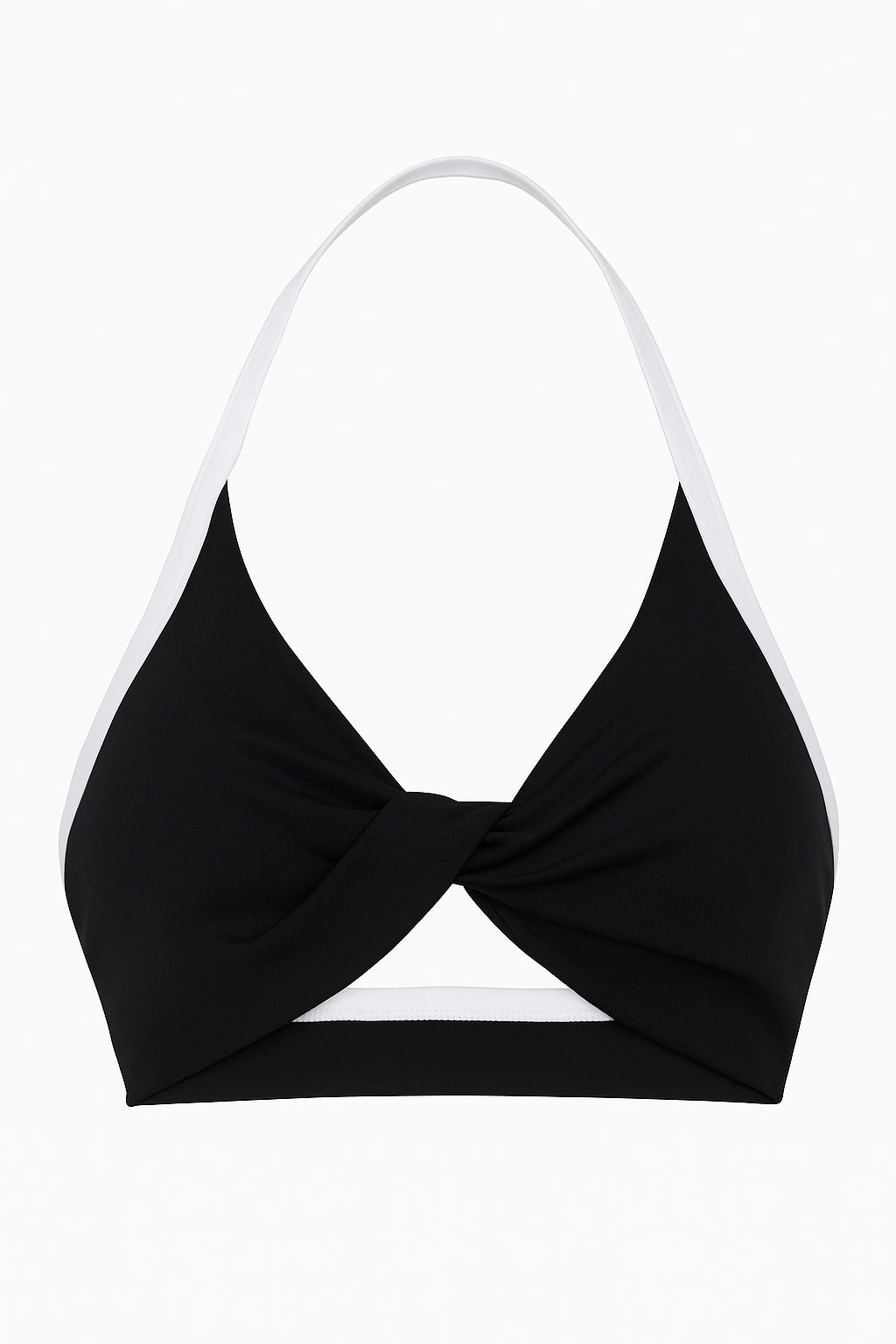 Twist Color Block Halter Sports Bra