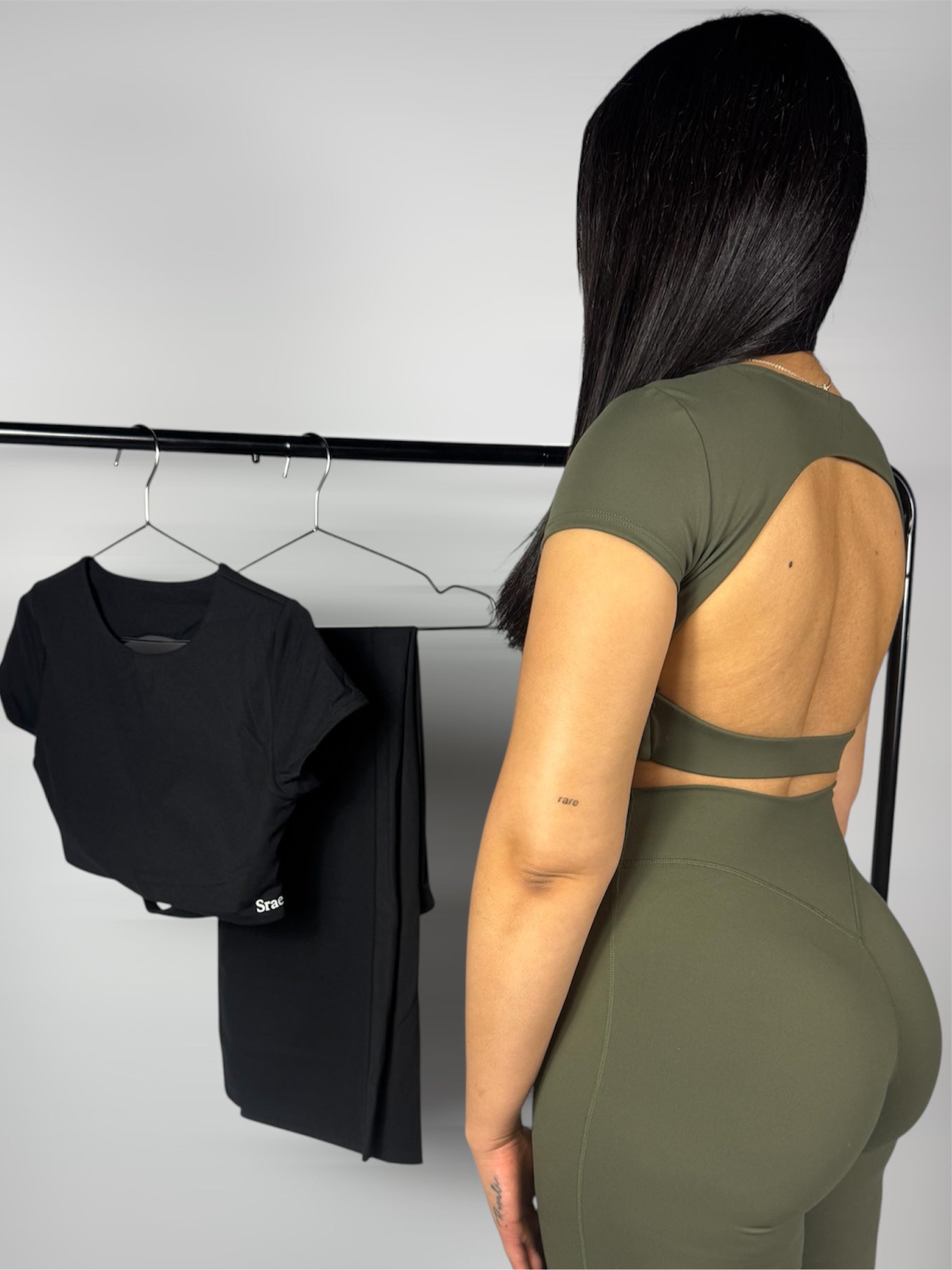SoftFlex Open Back Crop Top