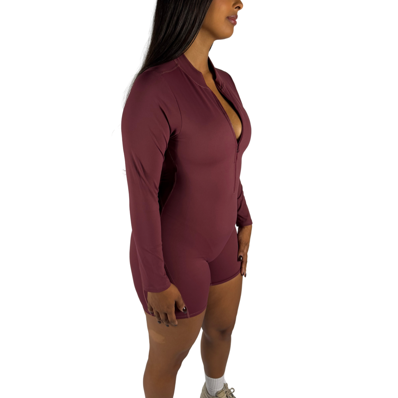 Edge Open Back Scrunch Romper