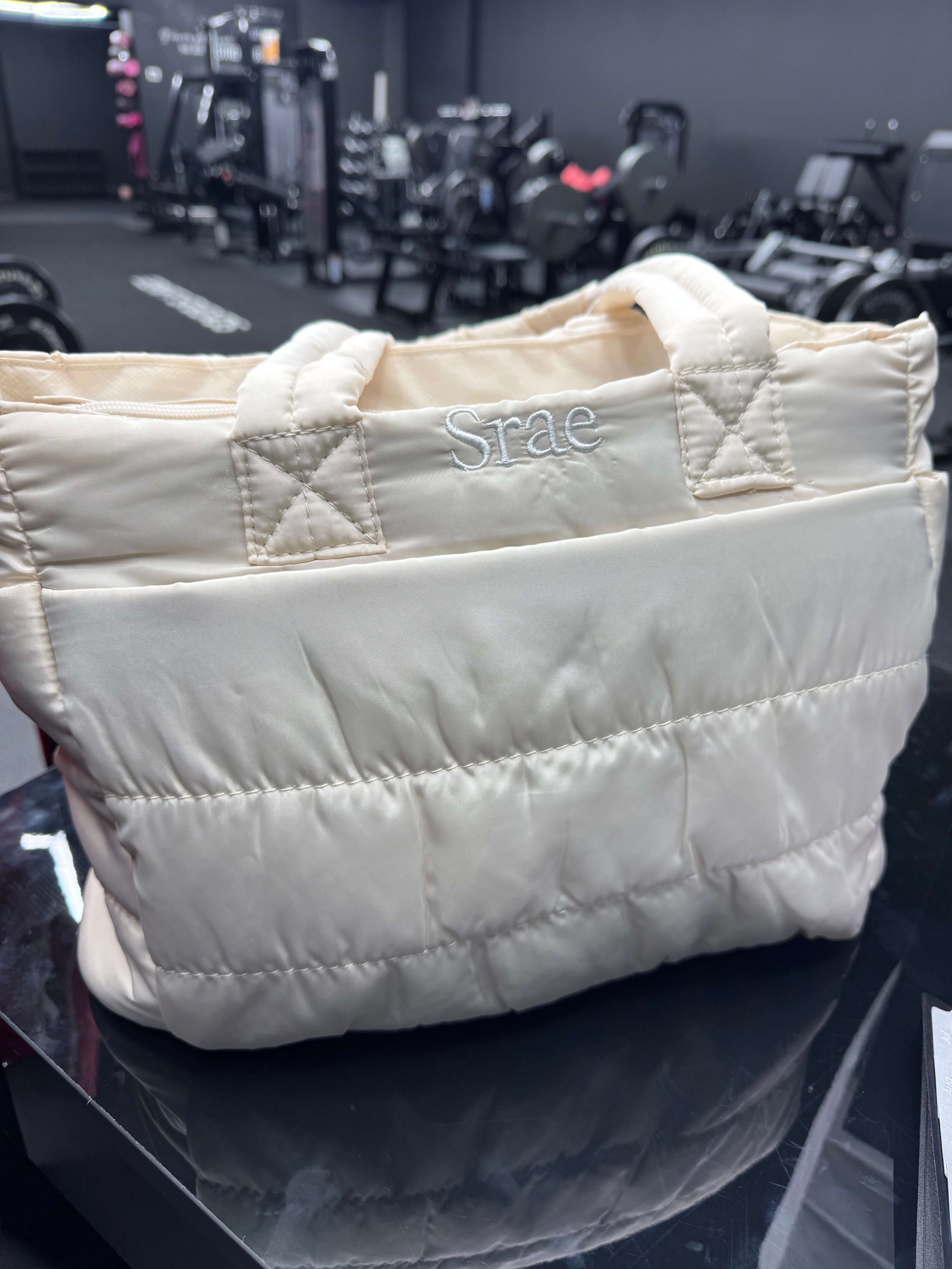 Soft Handle Puffy Tote Bag